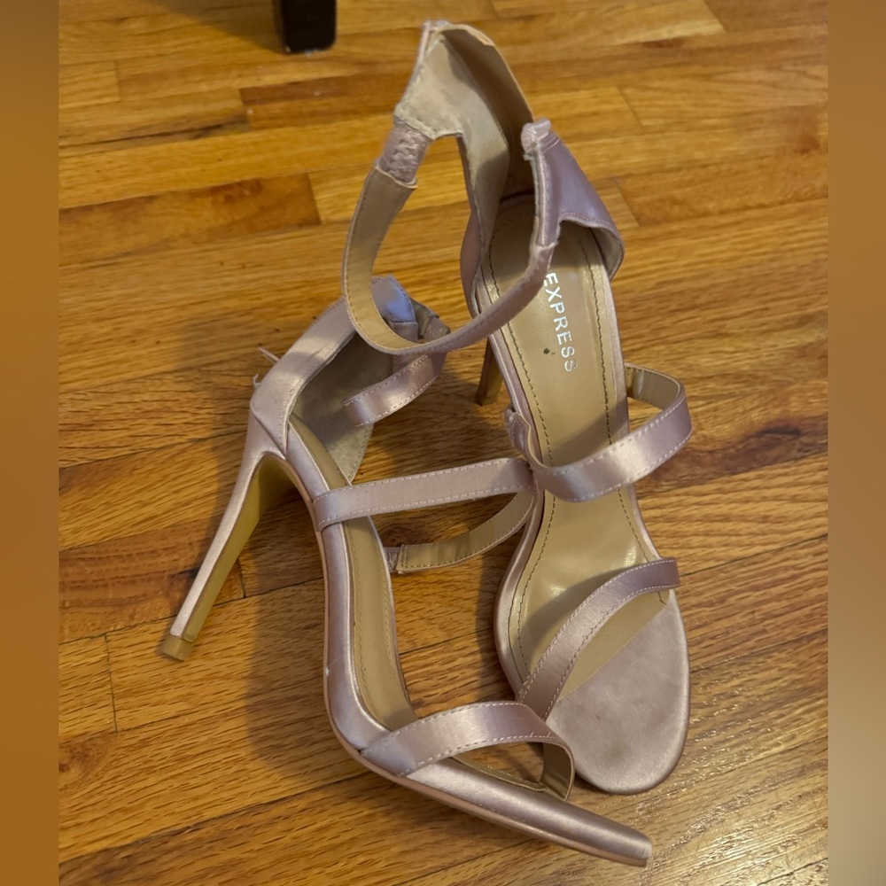 Express pink strap heels